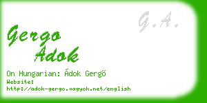 gergo adok business card