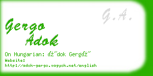gergo adok business card